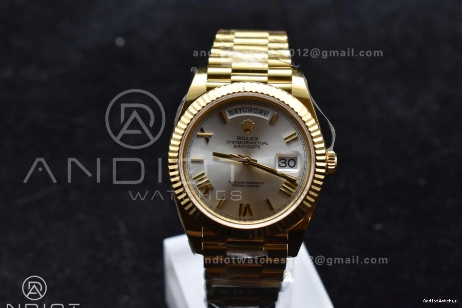 664 228238 Bracelet Dial VR3255 Edition (Gain ZeroBulk President 1:1 Date YG Best Silver ARF On Day Weight) Roman 40 0320
